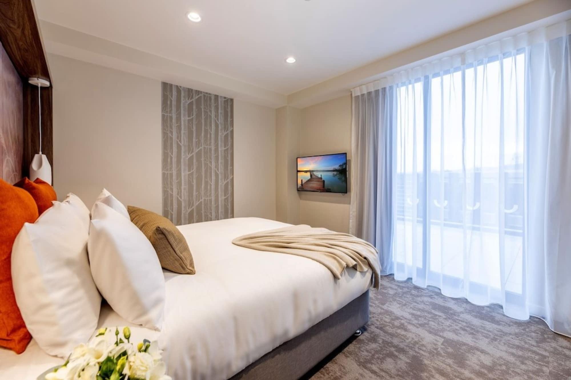 Sudima Christchurch City Dış mekan fotoğraf A bedroom at the hotel